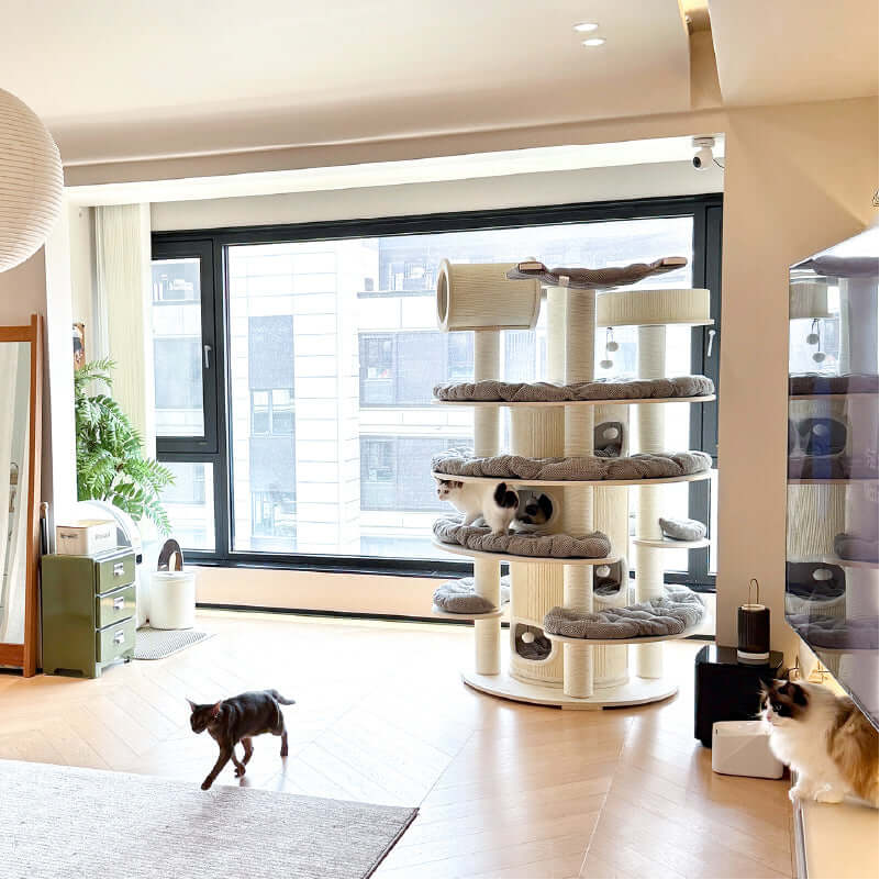 Luxury Multi-Level Cat Tower for Indoor Cats