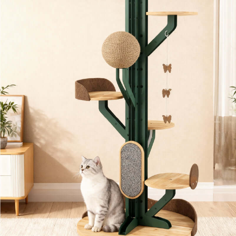 Sturdy DIY Cactus Cat Tree – Custom Cat Tower for Multi-Cat Families