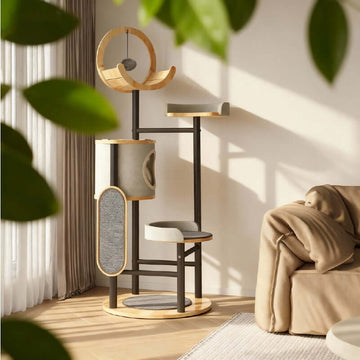 Stylish & Durable Indoor Cat Tree – Multi-Level Tower for Play & Rest