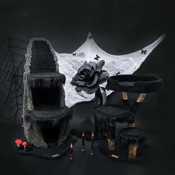 Halloween Gothic Multi-Style Cat Climbing Tree