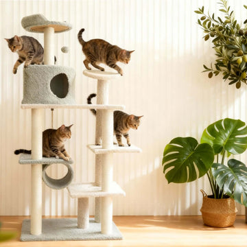 Space-Saving Sturdy Cat Tower - Compact Design for Big Cat