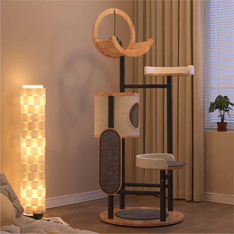 Stylish & Durable Indoor Cat Tree – Multi-Level Tower for Play & Rest