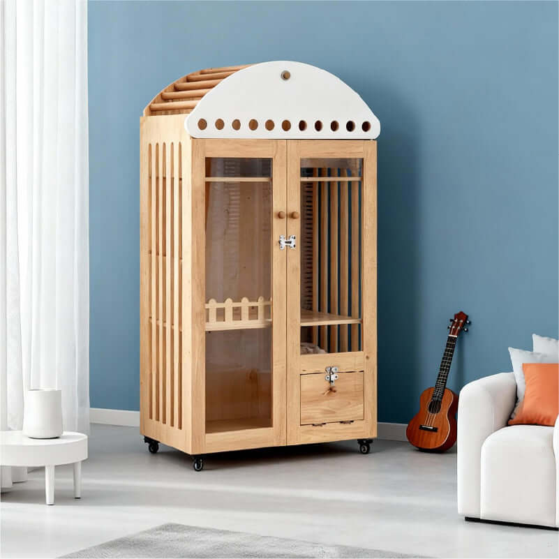 Large Wooden Cat Villa House