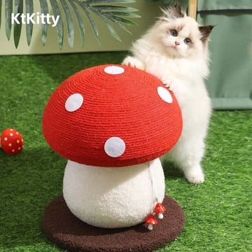Cute Mushroom Cat Post – Fun Climber & Scratcher