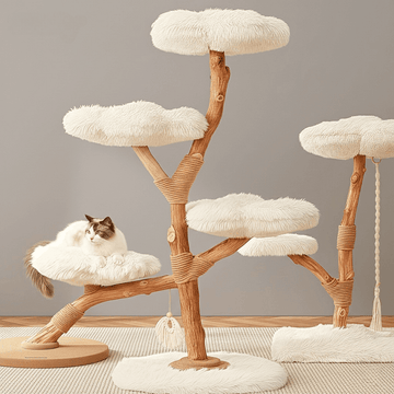 Clouds Deluxe Solid Wood Cat Tree