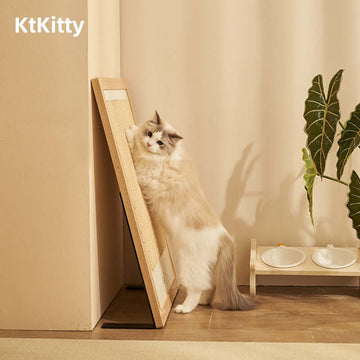 Wall-Mounted Cat Scratcher with Replaceable Sisal