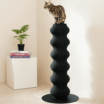 Vertical Slim Cat Tree - Space-Saving Solid Wood Scraper for All Cat Sizes