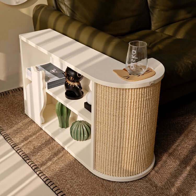 Cat Scratcher Side Table for Humans and Cats