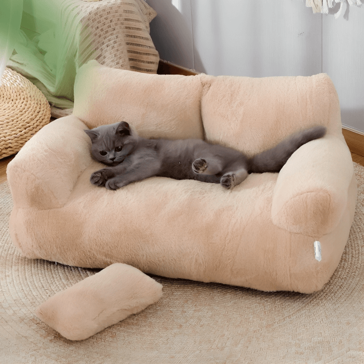 Soft Fluffy Washable Cat Couch