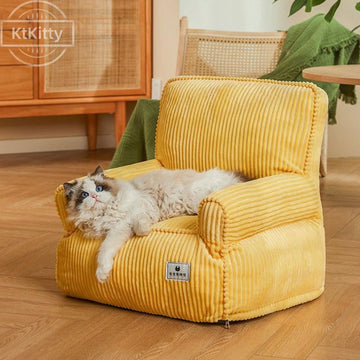 Retro Cat Sofa Bed – Washable & Breathable