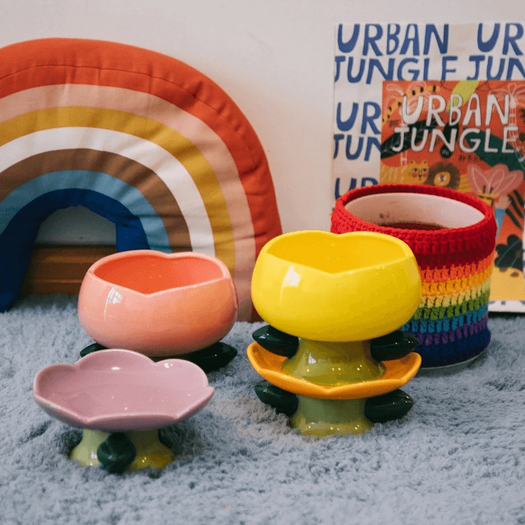 Handmade Ceramic Cat Bowl – Slow Eating