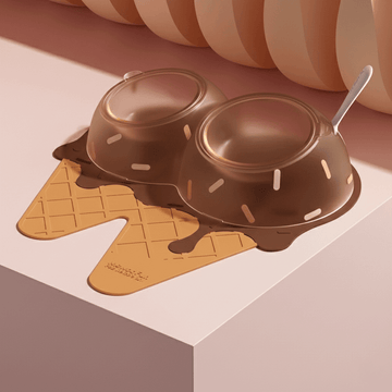 Ice Cream Cat Bowl – Ergonomic & Dual