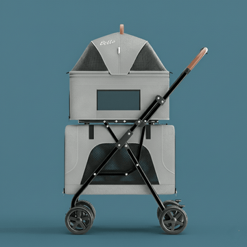 Double-Layer Cat Stroller – Spacious, Stable & Perfect for Two Cats