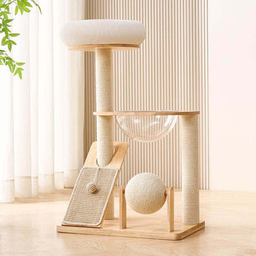 Rubberwood Cat Tree – Stylish & Durable
