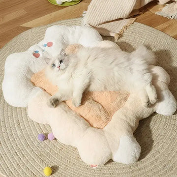 Strawberry Bear Cat Mat Bed — Soft & Cozy Sleeping Pad for Cats