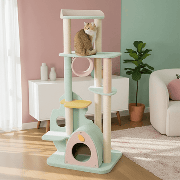 Wonderland Compact Multi-Level Tree - Space-Saving Design for Big Cats