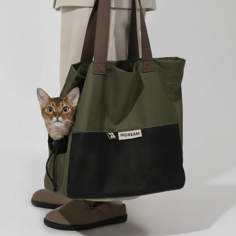 Lightweight Outing Cat Tote Shoulder Bag