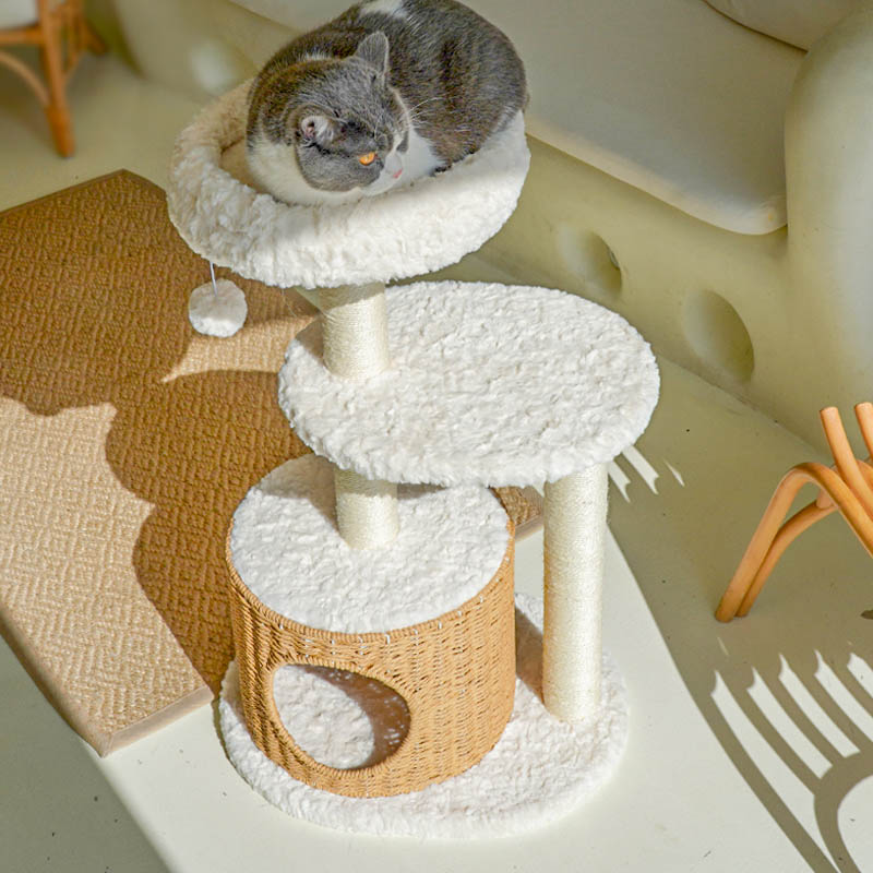 Luxury Rattan Cat Tree