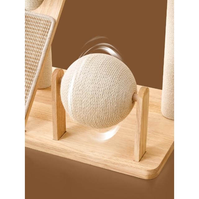 Rubberwood Cat Tree – Stylish & Durable