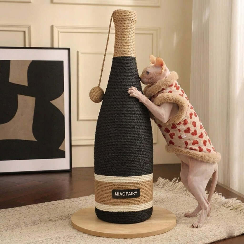 Wine Bottle Vertical Cat Scratcher – Keep Your Cat Active and Happy